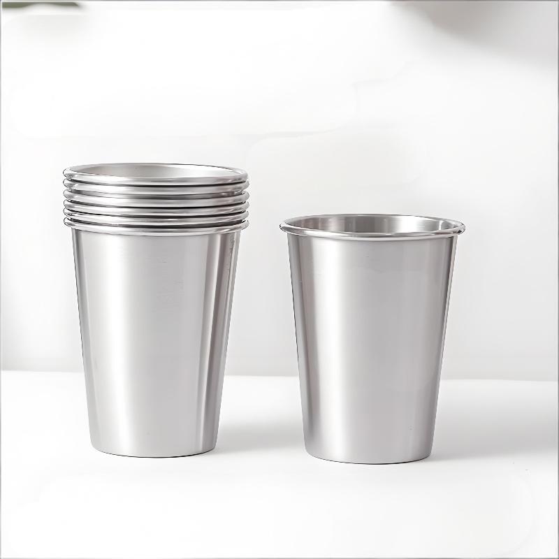 Stainless Steel Cold Drink Cup, Stainless Steel Water Cup, Not Easy To Break, Stackable, Reusable, Suitable For Children'S Trave