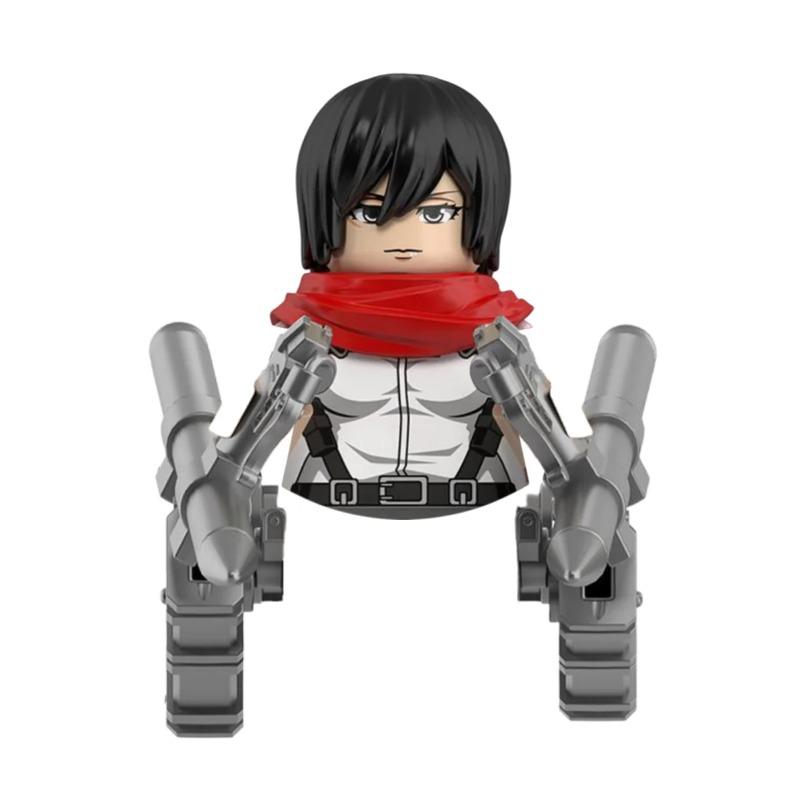 Blind Box Building Blocks Mini Model Figures Attack on Titan Levi Ackerman Eren Mikasa Giant Annie Halloween Christmas Gifts Toy