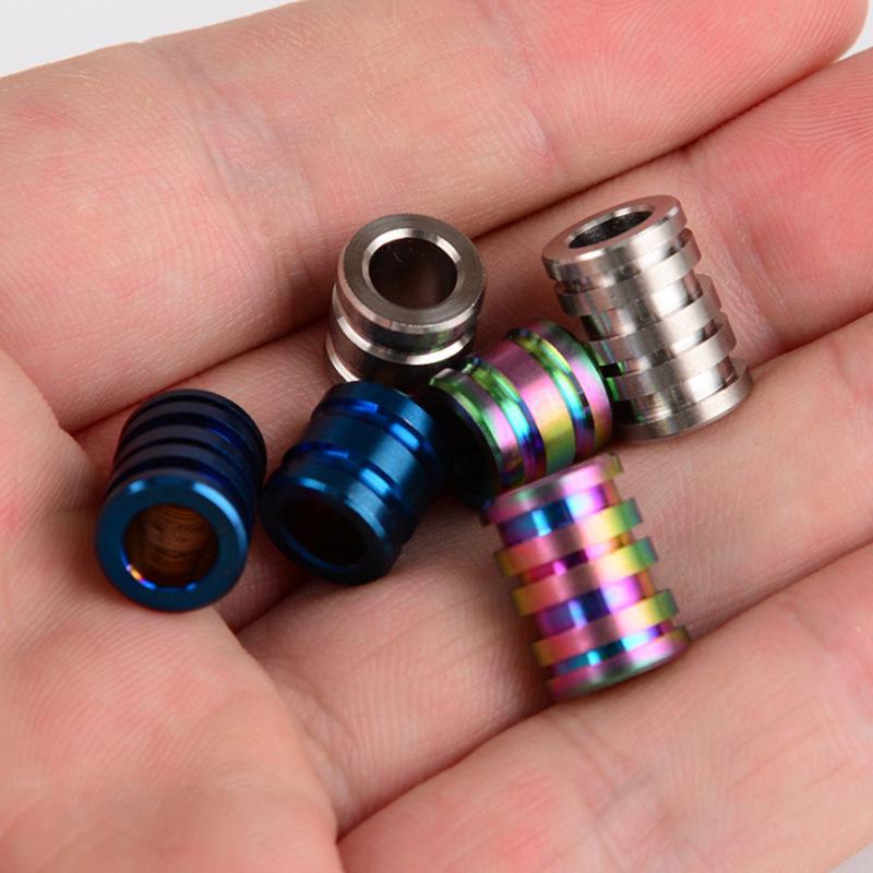 Colorful TC4 Titanium Alloy Cylindrical Pendant for EDC, Paracord, and Mobile Phone