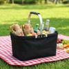 Cesto per la Spesa da 26 L con Telaio in Alluminio Borsa Termica da Picnic per Supermercato