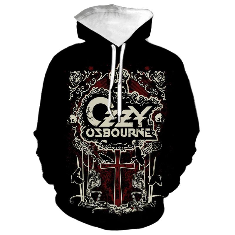 Neue Ozzy Osbourne Hoodies 3D-Druck Herren Damen Übergroße Kapuzenpullover Harajuku Pullover Lässige Oberteile Trainingsanzüge Herrenbekleidung