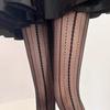Осень и зима ретро придворный стиль вертикальное кружево прозрачные чулки японская Лолита милые и тонкие жаккардовые колготки