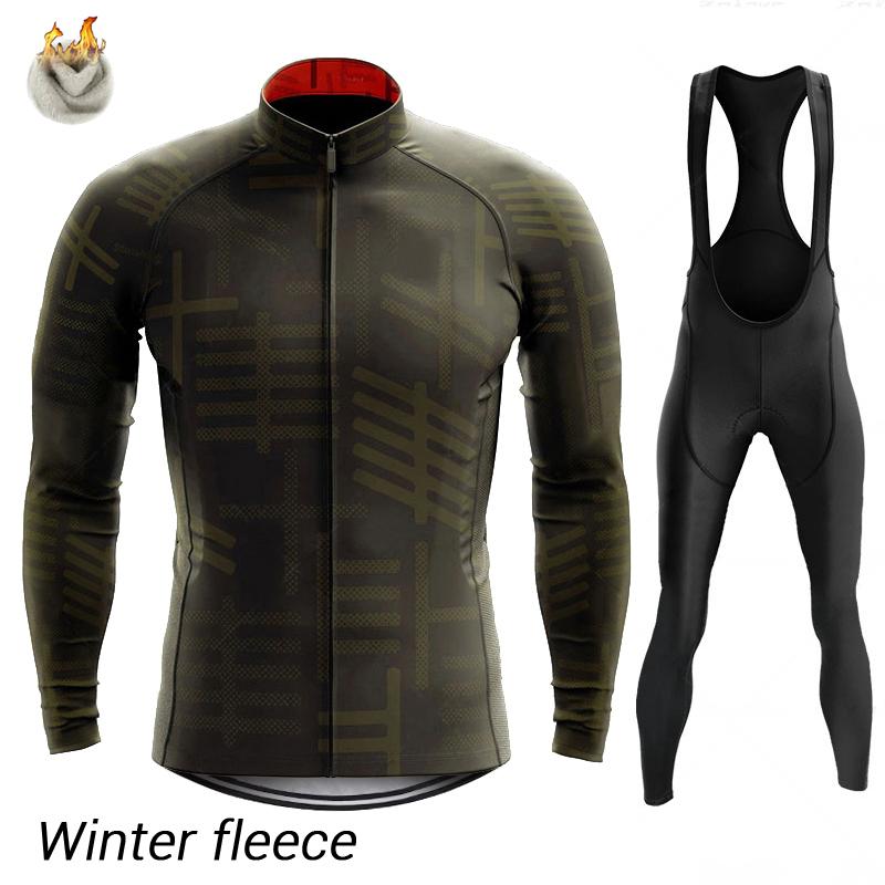 

Winter Thermal Fleece Bicycle Clothing MTB Bike Clothes Kit Uniform Maillot Ropa Ciclismo Invierno Suit 2026 Autumn Breathable Cycling Suit Set 4XL