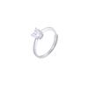 925 Sterling Silver Heart Cut CZ Solitaire Ring for Women Dainty Engagement Promise Ring Minimalist Fine Jewelry for Women