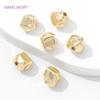Beads Separators 14K Gold Plated Irregular Smooth Spacer Beads For Bracelet,Brass Loose Beads,DIY Jewlery Making Accessories