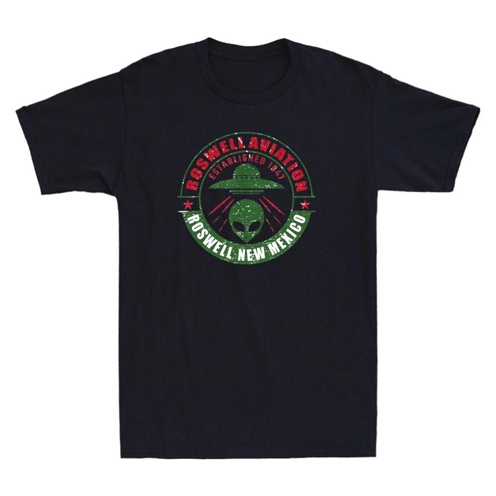 Roswell Aviation Established 1947 Roswell Alien UFO Geek Vintage Men s T-Shirt XXL