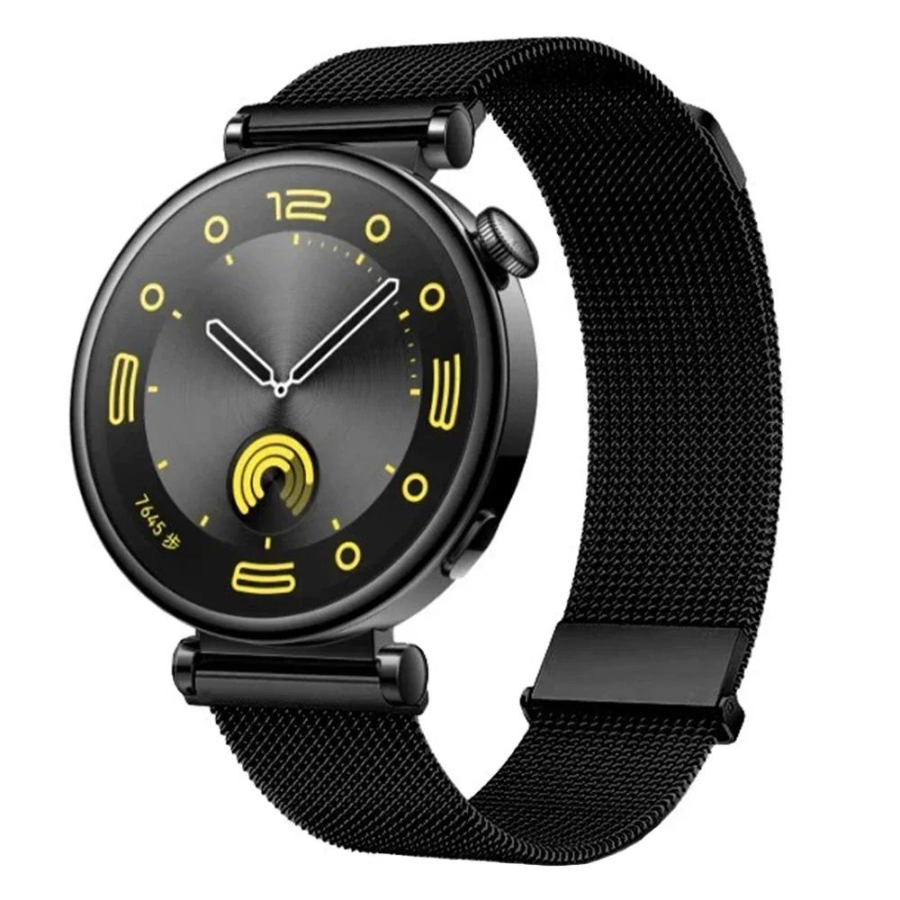 18mm 20mm 22mm Milanese Loop Strap For Huawei GT4 41mm 46mm GT3Pro For Samsung Galaxy Watch 6 Classic 43 47mm 40 44mm Metal Band
