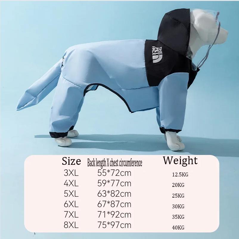 

Rain Poncho Outdoor Poncho Dog Cat Raincoat 1PC Windproof Water All-Inclusive Hooded Large Small and Medium Dogs Pet Supplies 8XL синий