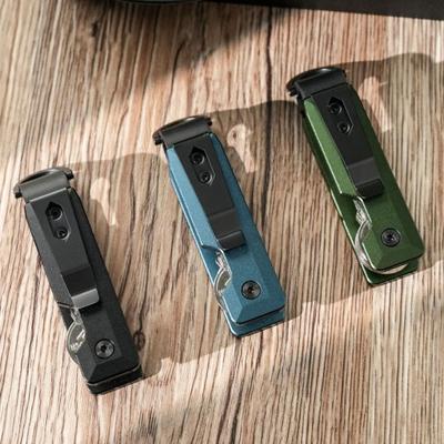 New Aluminum Alloy Key Organizer Minimalist Durable Metal Keychain Holds 1-6 Keys Multi-functional Key Storage Clip Daily Carry