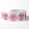 500pcs/1 roll  love heart roll stickers, thank you stickers, sticker craft stickers, wedding birthday decoration labels