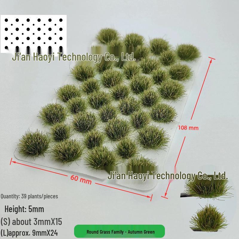 5mm39 Grass Tufts for Train Track Models and Military Dioramas - Handmade DIY Scenery Material