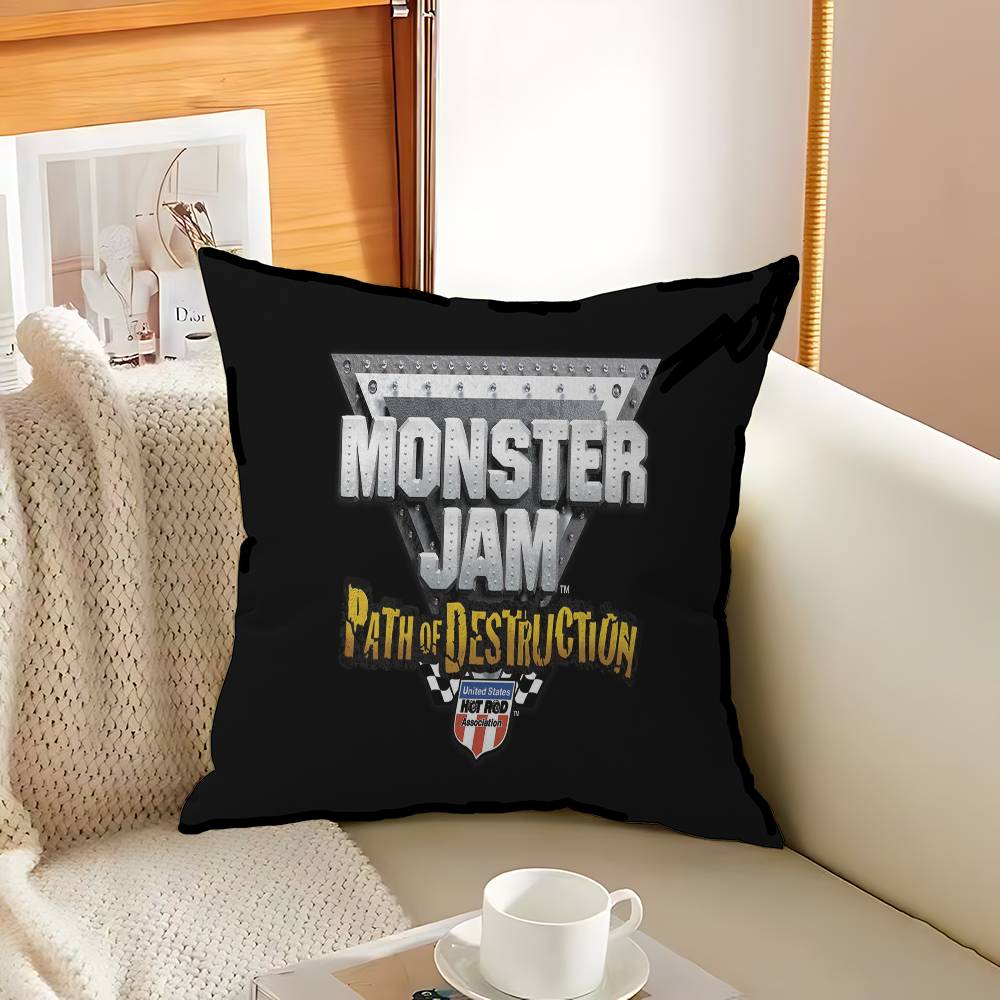 Cartoon Monster Jam Decorative Room Aesthetics Pillow Case Home Decor Bedroom Sofa Bed Couch Pillow Cover 45x45