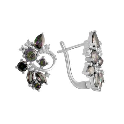 Silberohrringe mit mystischem Topas 5.478ct (2120766)