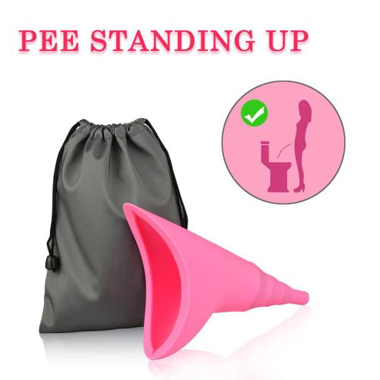 Female Urination Device Reusable Women Pee Funnel Eco-friendly Flexible Reusable Outdoor Travel Urinal Portable Women Urinal