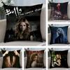 BBuffy Vampire SlayeSr Cushion Cover Soft Plush Fabric DoubleSided Printed Sofa Cushion Cover for All Seasons Home Decor Gift