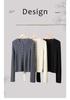 Women's 100% Fine Wool Ribbed Button-Up Cardigan, Round Neck Knitwear – Elegant & Versatile Jacket