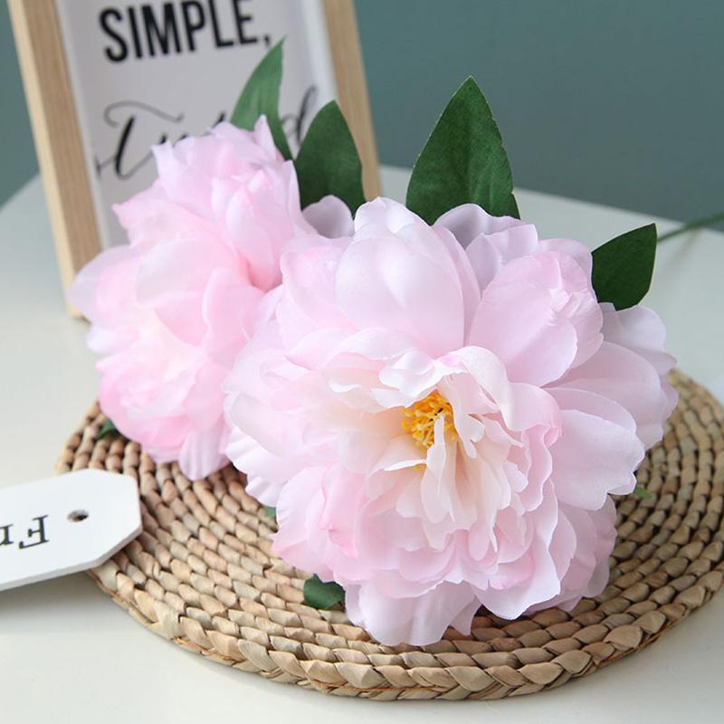 1Pc Fake Flower DIY Artificial Peony Bouquet Decor Home Table Decor Wedding Wall Materials Floral Silk Flowers Bridal Bouquet