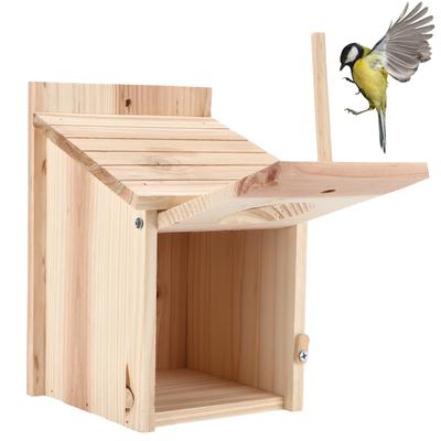 ZK20 Innovative Wooden Birdhouse Natural and Safe DIY Outdoor Wooden Birdhouse Breeding Box