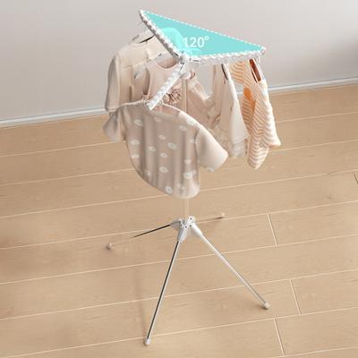Folding Clothes Rack with Stable Base Space-saving Design Flexible Arm Clothes Hanger Portable Clothes Drying Rack