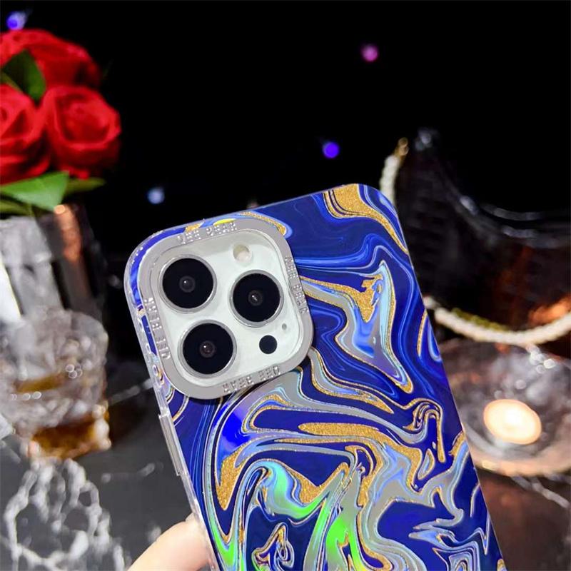 Luxusní módní pouzdro na telefon zlacené geometrické řady pro iPhone 14 13 12 11 Pro Max galvanicky pokovený rámeček objektivu pro iPhone 14 13 12 11