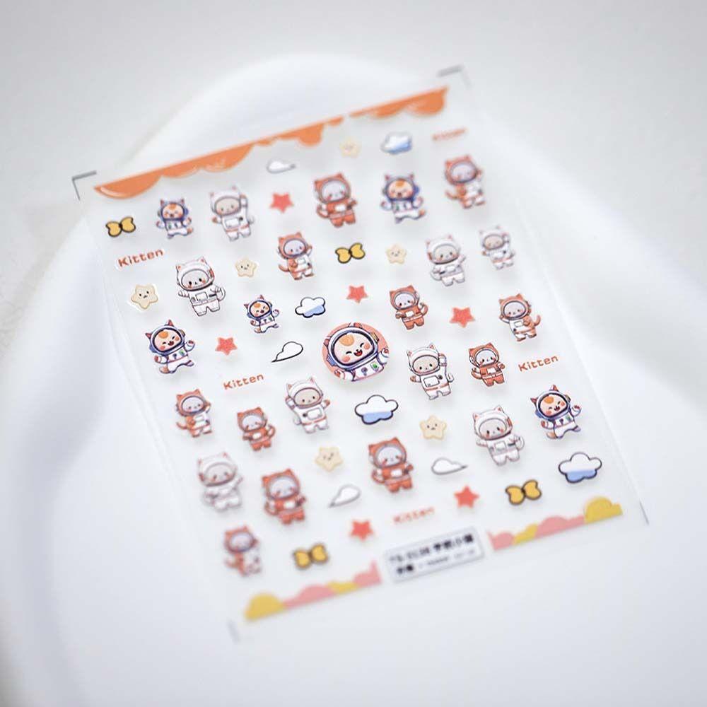 Nail Accessories Cartoon Animal Nail Decals Halloween Cartoon Nail Stickers Girls