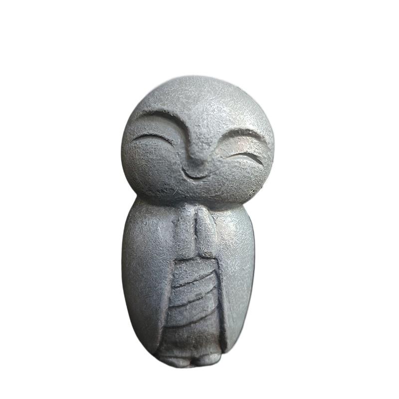 Little Monk Buddhist Decor Japanese Small Stone Prayer Buddha Ornaments Temple Courtyard Garden Decor Mini Buddha Statue