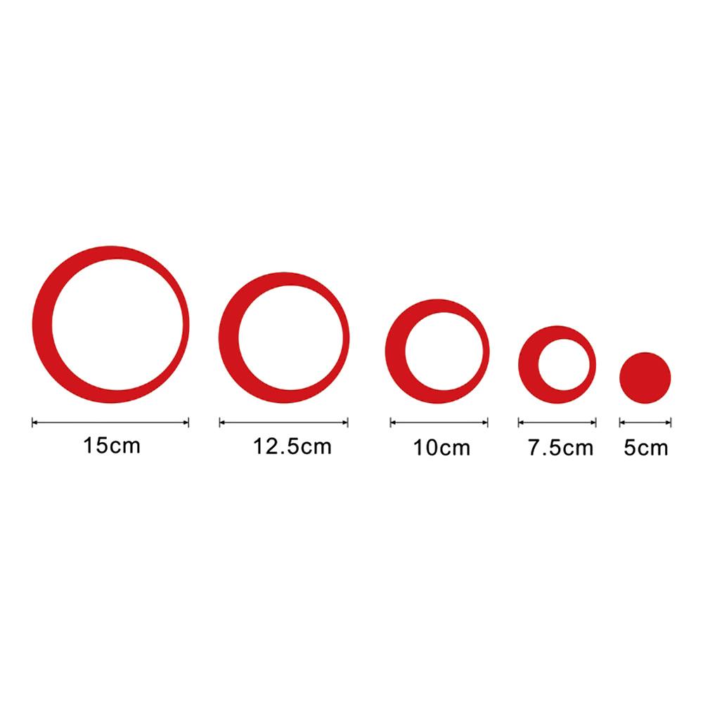 5PCS/Set Acrylic TV Background Home Decor 3D Circles Mural Round Decals Wall Stickers