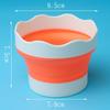 Foldable Silicone Brush Holder: Retractable, Portable, Multifunctional Bucket for Kids - Compact Art Wash Station.