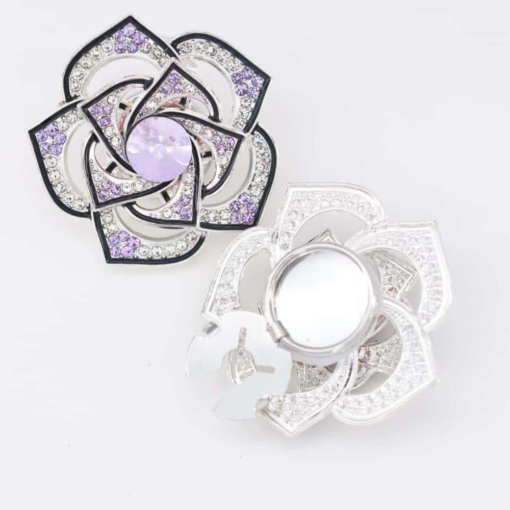 Gifts Double-layer Rose Rhinestone Button Cover Sewing-free Cufflinks DIY Cufflinks Sewing Accessories Snap Button Caps