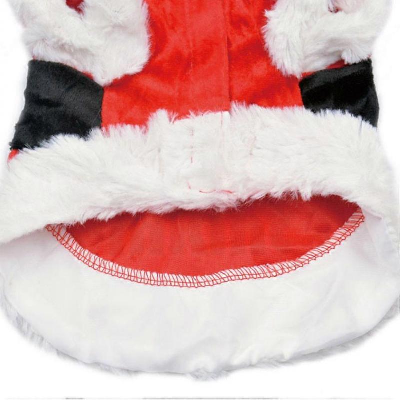 Dog Vest Xmas Santa Dog Costume for Photo Shoot 2Pcs Red Hoodie Sweater