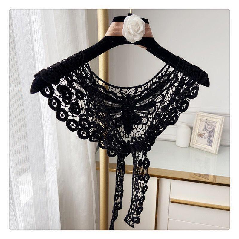 Korean Style Lace Shawl Blouse - Sleeveless Summer Vest
