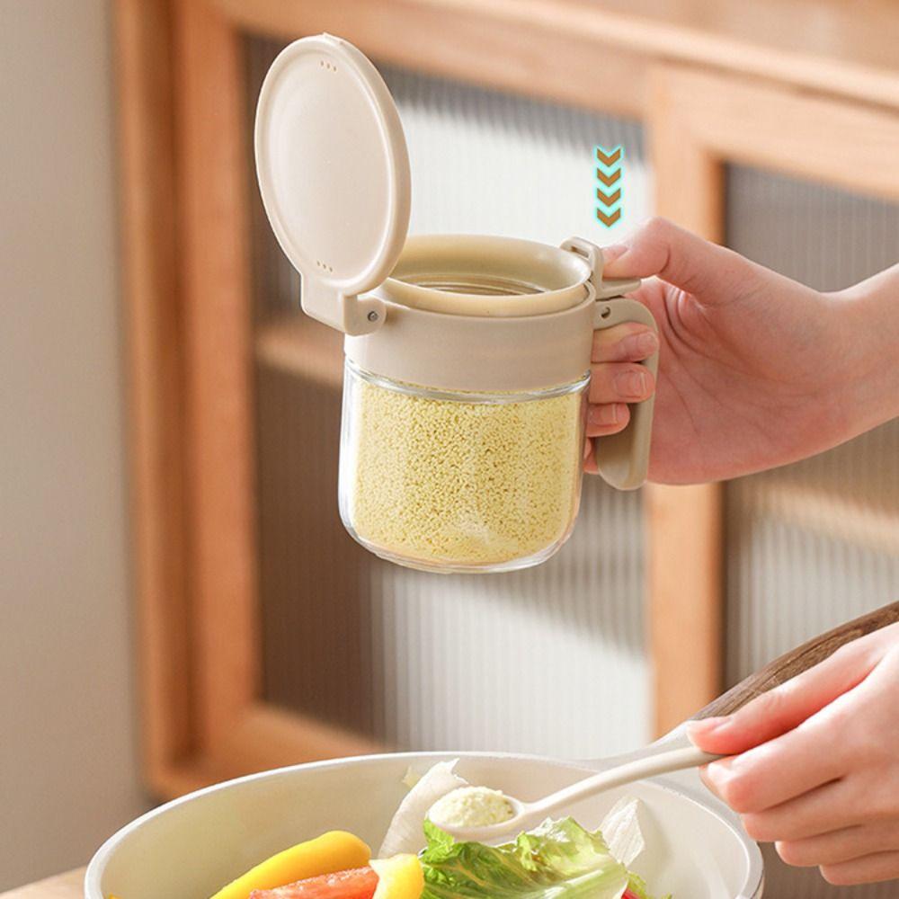 

Glass Seasoning Bottle Transparent Salt Jar Multipurpose Storage Can Spice Container прозорий