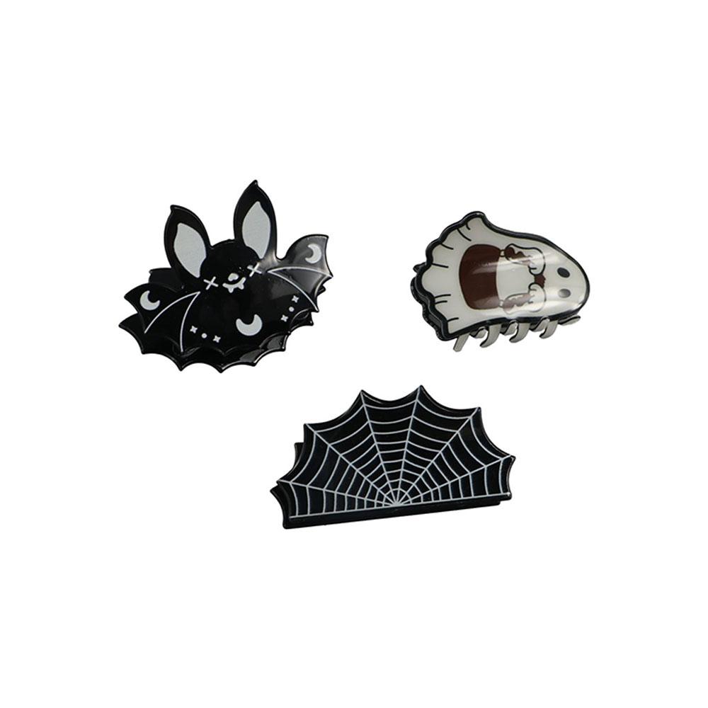 Halloween Butterfly Hair Clip Bat Halloween Shark Clip Funny Ghost Hair Claw  Wash Face