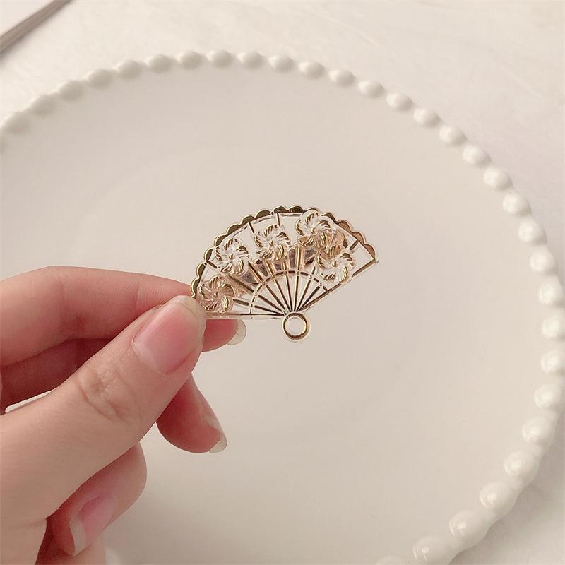 

2 шт., маленький размер, винтажная элегантная заколка для волос, веер, декоративная челка, боковые заколки для волос, головные уборы, аксессуары для волос шампанского