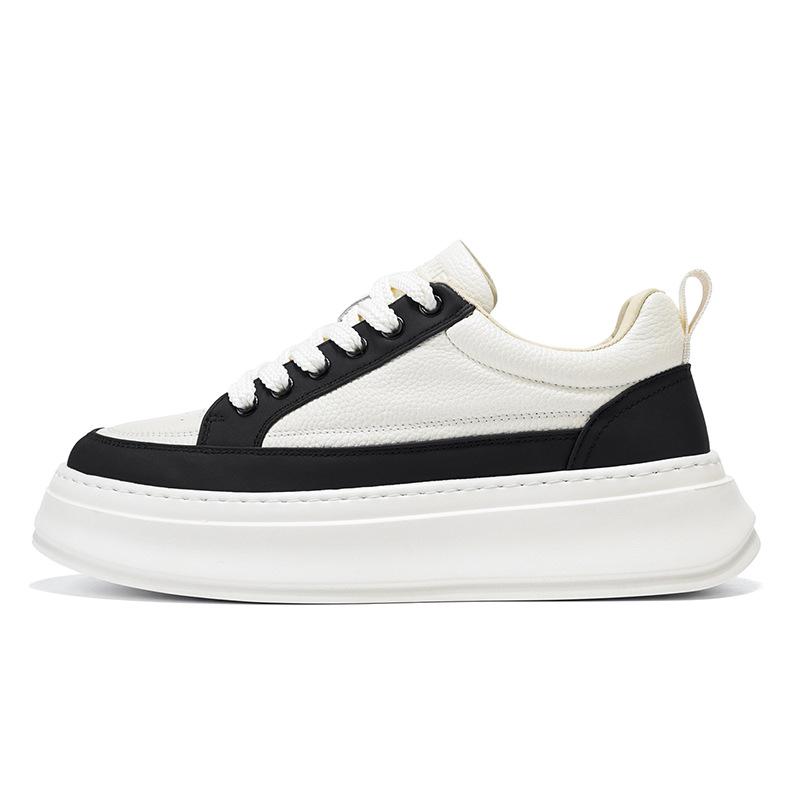 Men'S Shoes Spring New Men'S Thick-Soled Heightening White Shoes Student Versatile Casual Sports Board Shoes Comfortable And Light