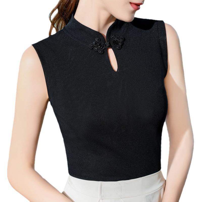 Sleeveless Vest for Women, New Women's Clothing with Bottoming Shirt and Button-down Top