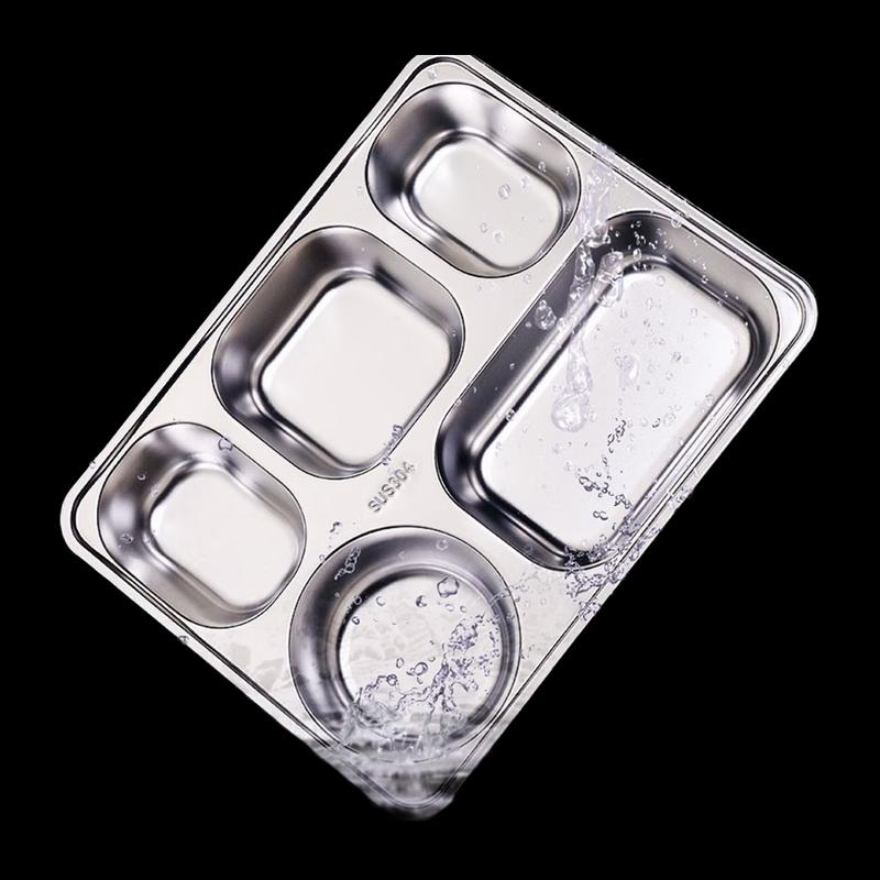 304 Stainless Steel Divided Lunch Plate