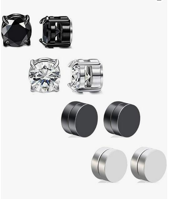 Magnetic Stainless Steel No-Pierce Ear Clip for Women - Elegant Small Niche Design