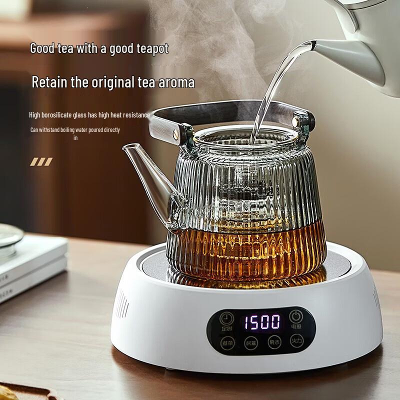 YIHUTEA Elegant Handmade Glass Teapot Kettle