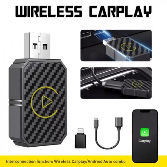 Auto Car Play Wireless Adapter CarPlay Wireless Adapter For IPhone IOS- Android