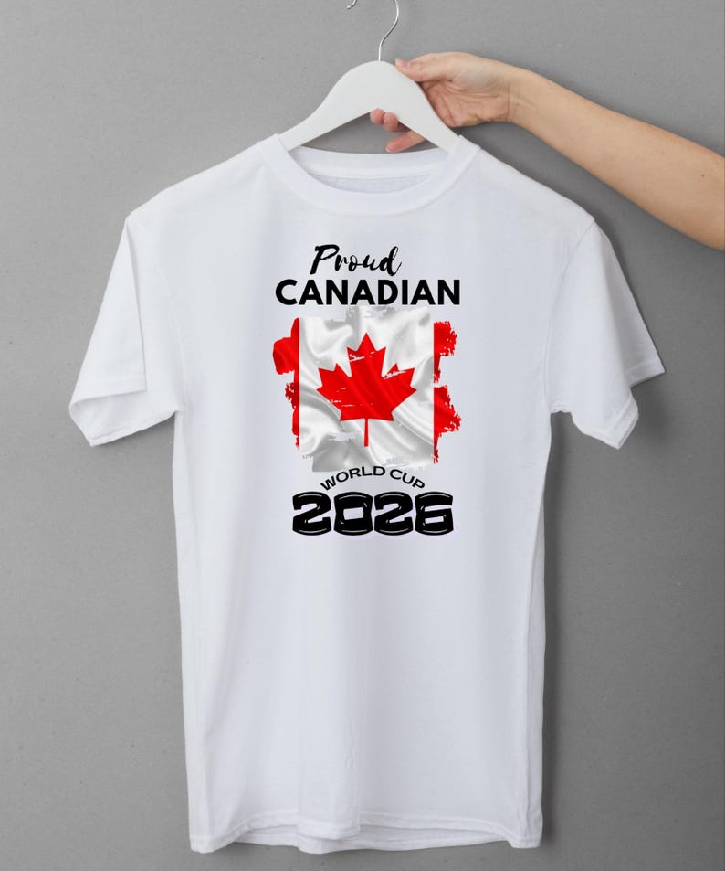 Canadian World Cup 2026 Shirt, Proud Canadian Tee, Canada Flag Soccer Fan Shirt, Canada Football Supporter Tee, Gift for Canadian Men Women