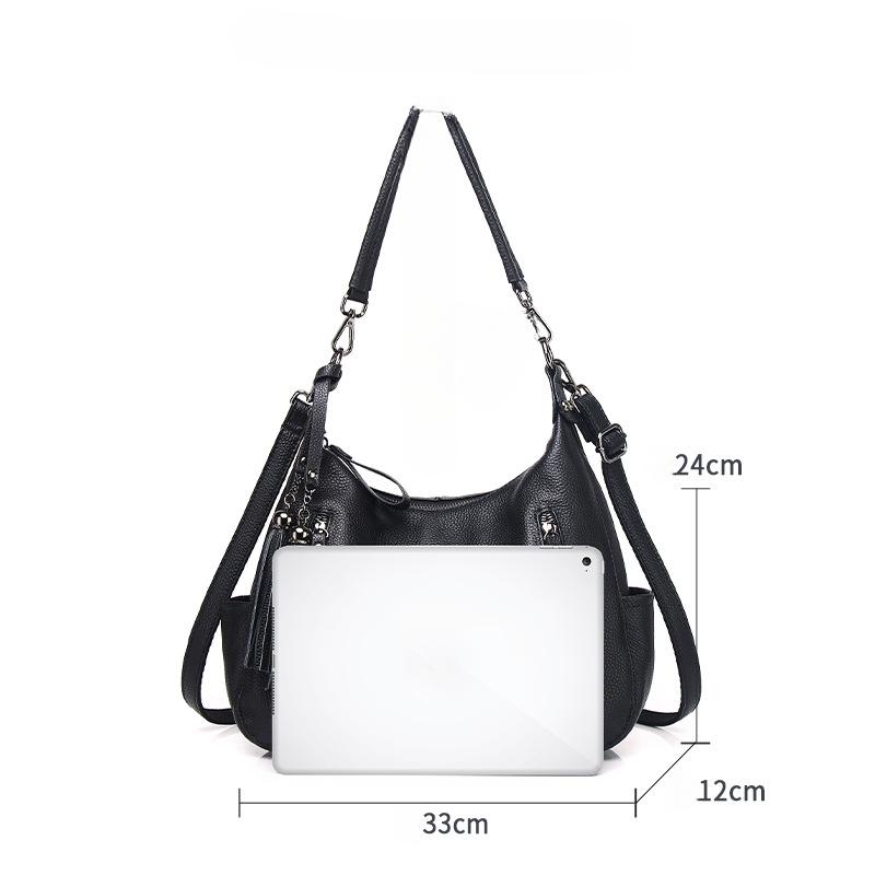 Leather Women'S Bag Shoulder Bag Casual Large Bag Women'S Bag Mother Cowhide Messenger Bag Business Commute
