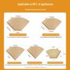 V02 Cone-Shaped Coffee Filters for 2-4 People, Disposable V-Shaped Wood Pulp Filter Paper
