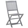 Maison Exclusive - Folding Outdoor Chairs Set of 8 and Cushions Acacia Wood