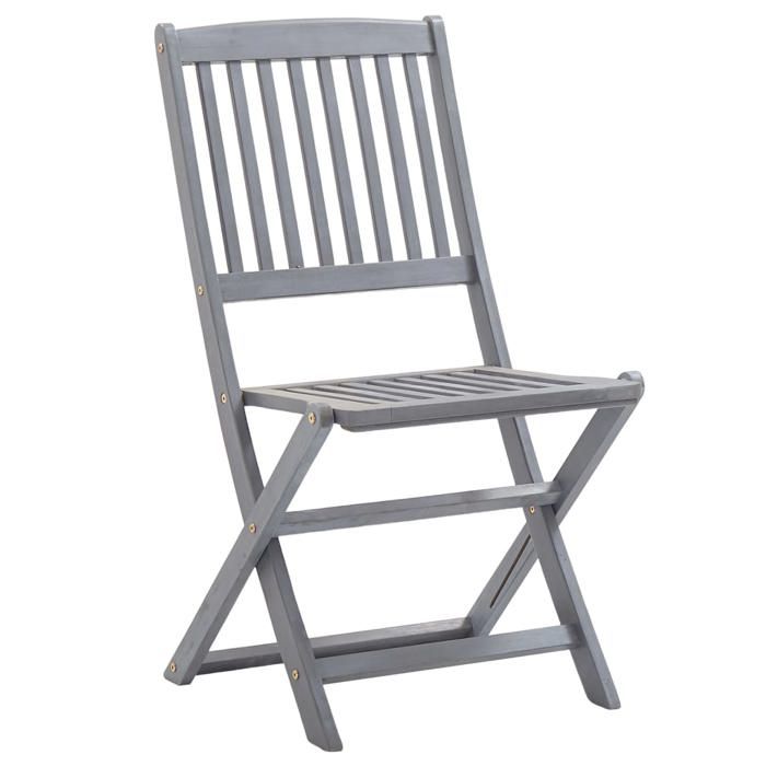 Maison Exclusive - Folding Outdoor Chairs Set of 8 and Cushions Acacia Wood
