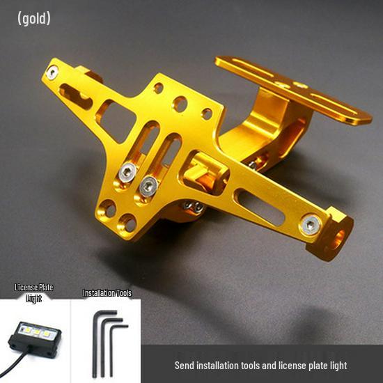 Adjustable CNC Aluminum Motorcycle License Plate Frame with Light for MSX