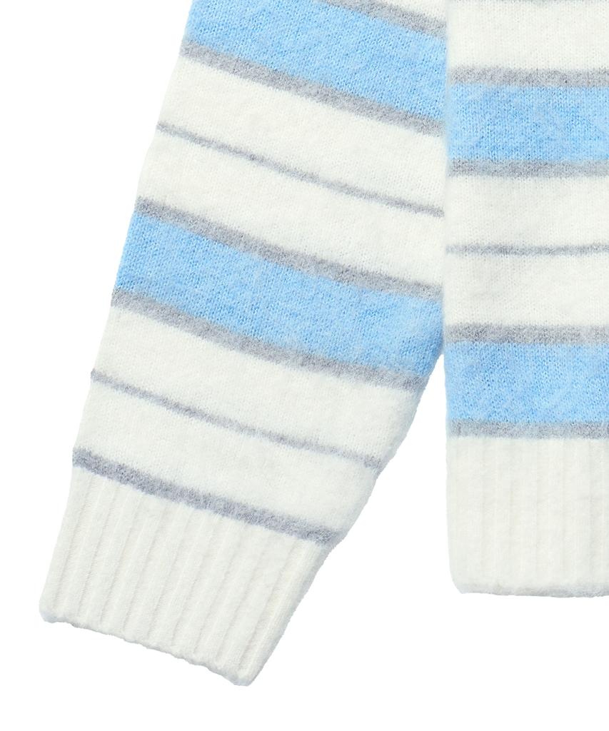 IDWS Vector Stripe Mohair Knit Ivory