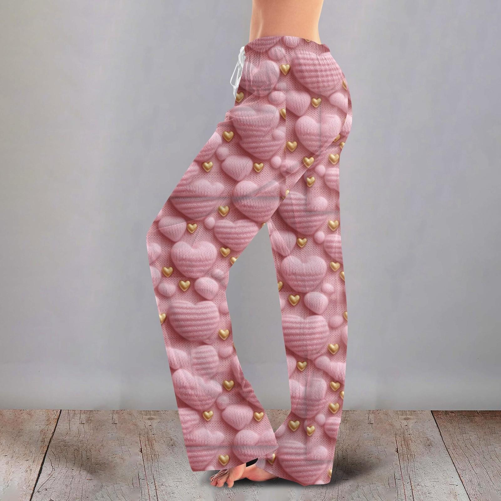 

Женские повседневные прямые брюки с принтом повседневные длинные брюки XL арбуз красный