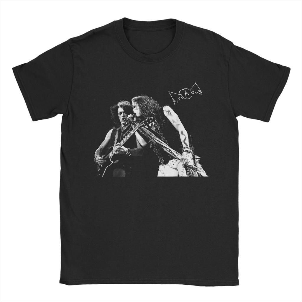 Aerosmith - Rock n Roll Band T Shirts Men Cotton Casual T-Shirts Round Collar Tees Short Sleeve Clothes Plus Size