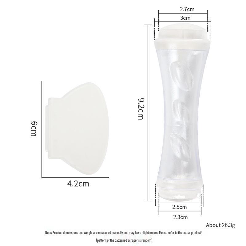 Large Silicone Nail Art Stamp with Lid - Single/Double Head French Design DIY Stamping Tools
